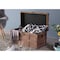 Vintiquewise Wooden Rectangular Lined Rustic Storage Trunk with Latch, Medium QI003512M - alternate 4